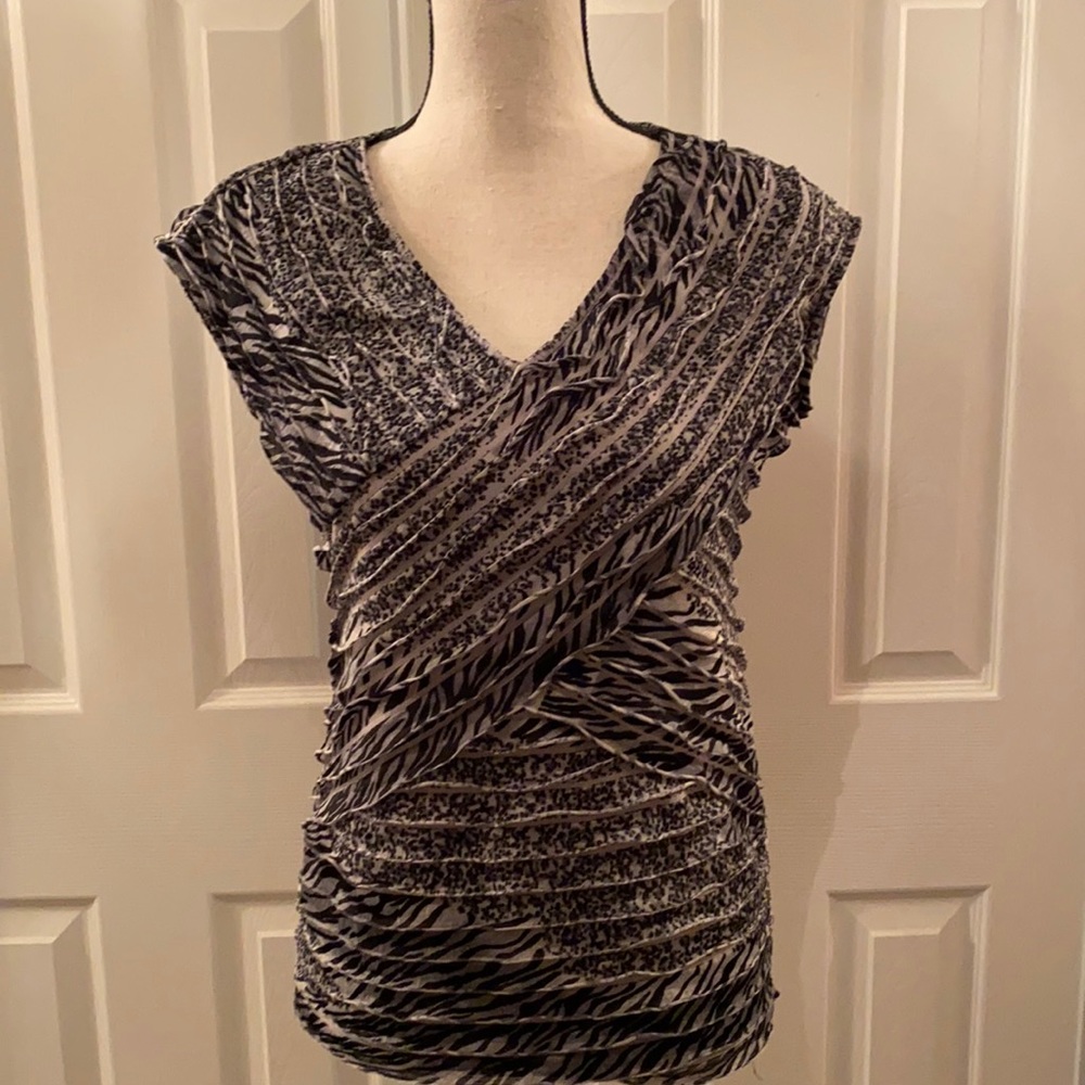 Milano Ruffle Print Top - Picture 1 of 6